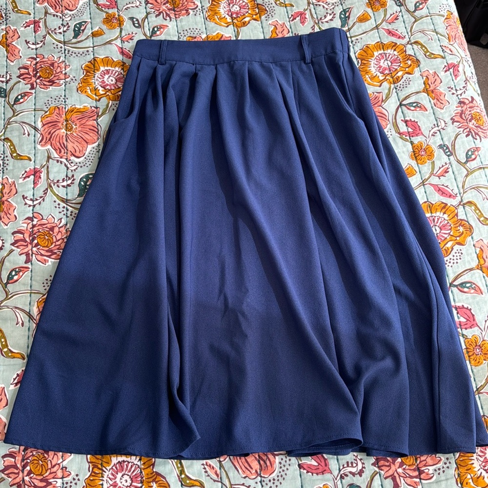 Modcloth Blue Midi Skirt Size M